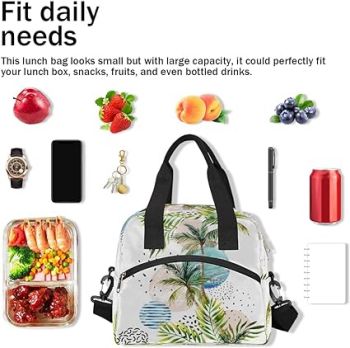 comfortable shoulder straps make carrying your lunch a breeze, even